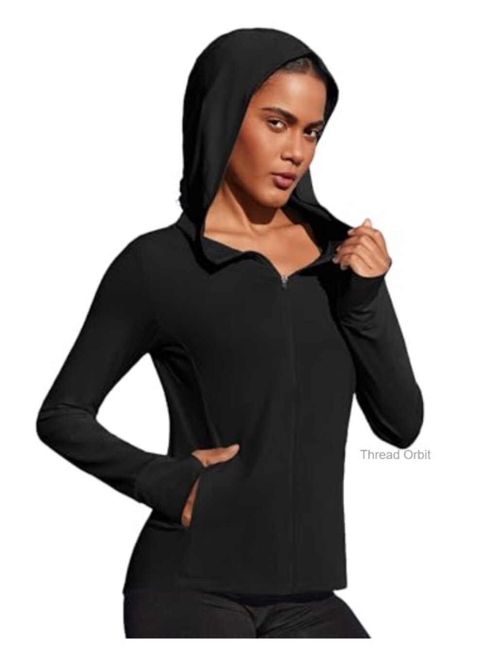 Women's UPF 50+ Sun Protection Hoodie Full Zip Athletic Jacket